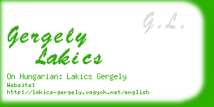 gergely lakics business card